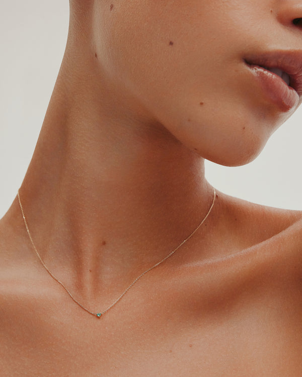 The Petite Emerald Birthstone Necklace